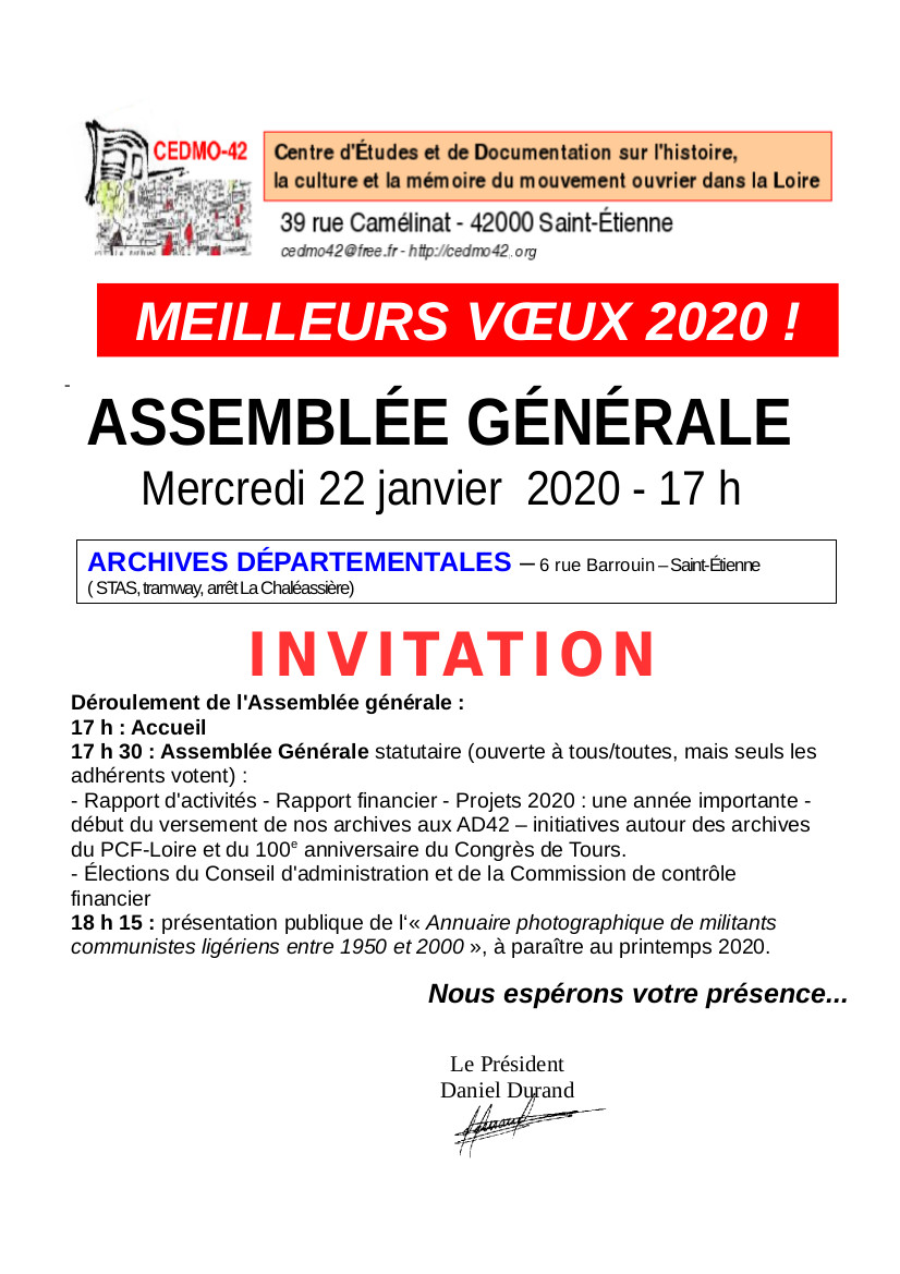 convocation AG 2020 mail
